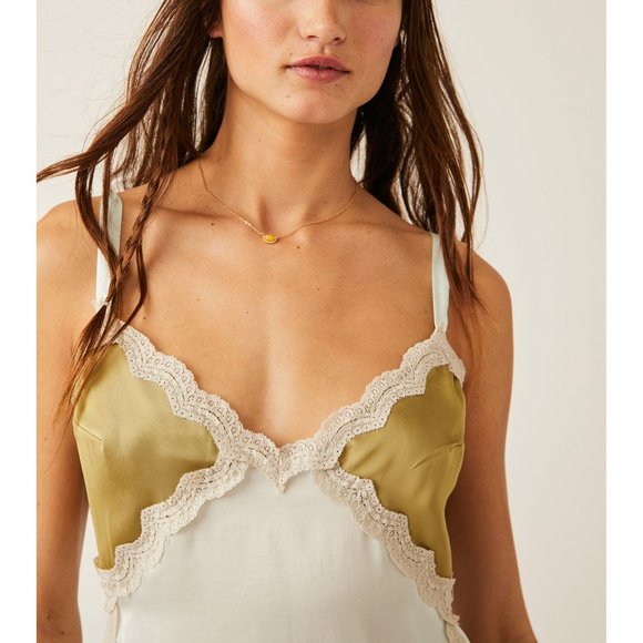 Free People Cream and Gold Chemise - Picture 3 of 6